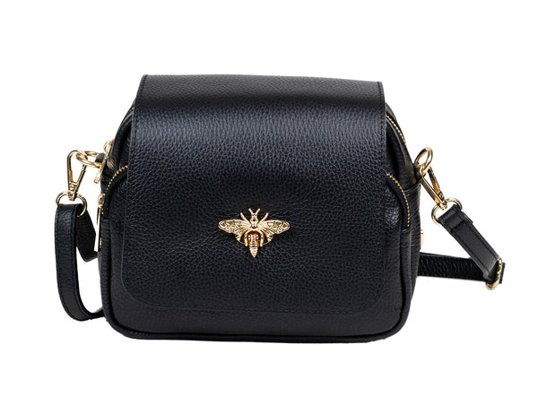 Bőr Táska, Postás Típus, Pretta-287 Modell Fekete