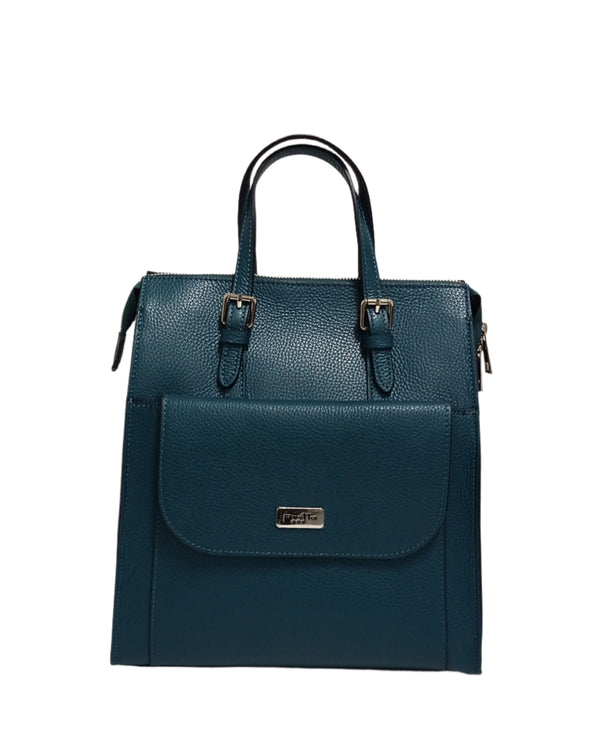 Hátizsák-Táska Bőr, Pretta-7350 Modell Ottano Zöld