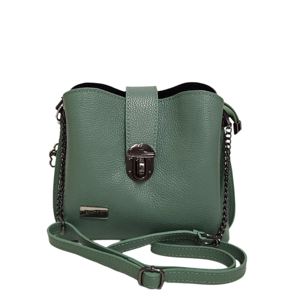 Bőrtáska, Postás típus, Pretta 173 modell – Mentazöld