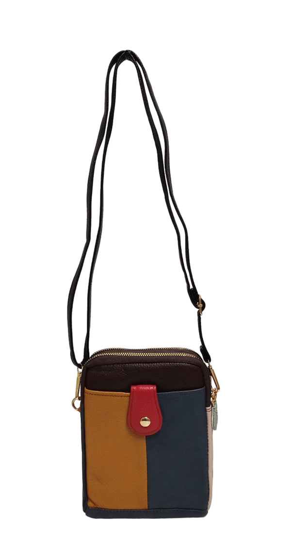 Valódi bőr postástáska, 252/O – többszínű